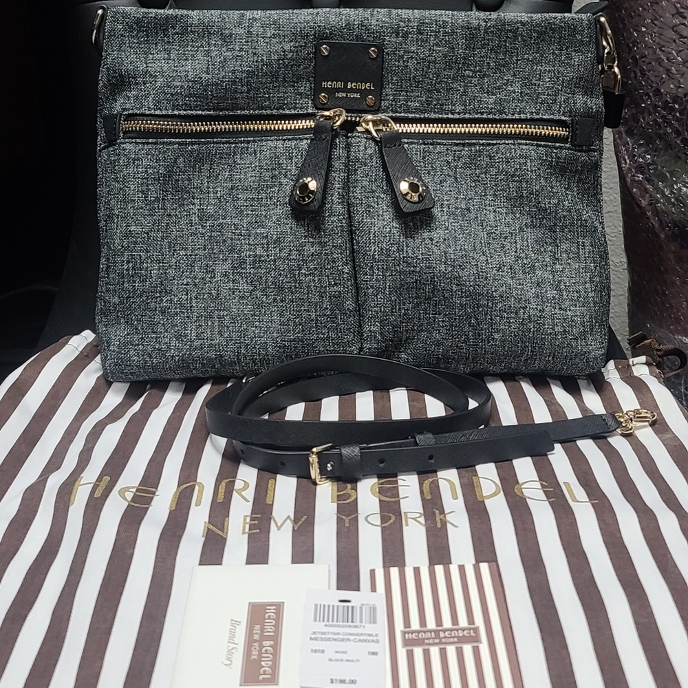 Henri bendel jetsetter messenger canvas